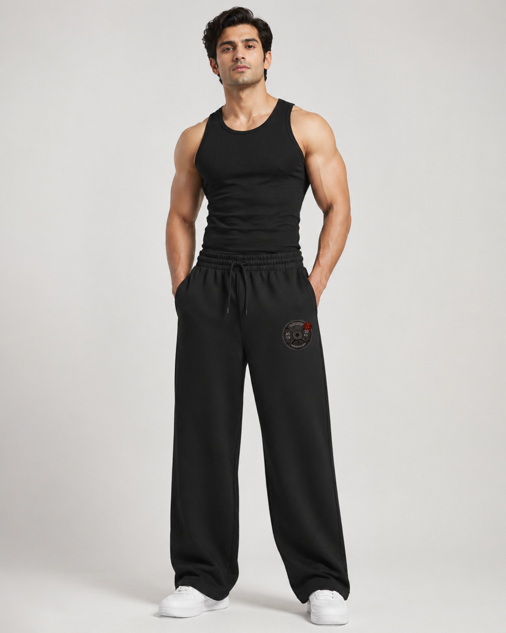Iron Plate Wide-Leg Sweatpant