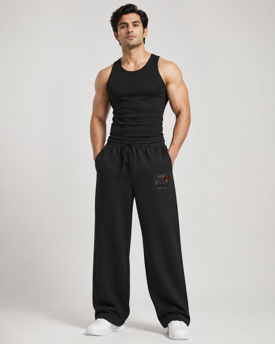 Iron Plate Wide-Leg Sweatpant