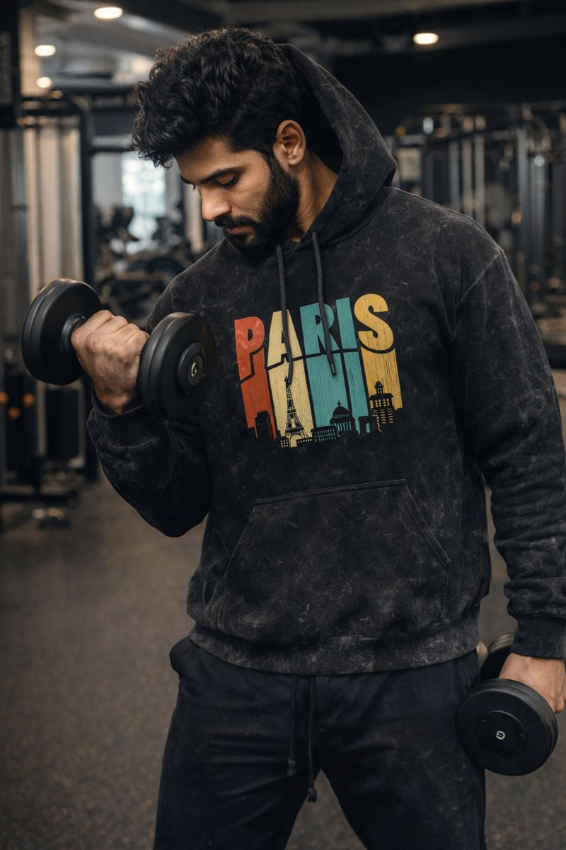 Classic Paris Vibes Washed Hoodie